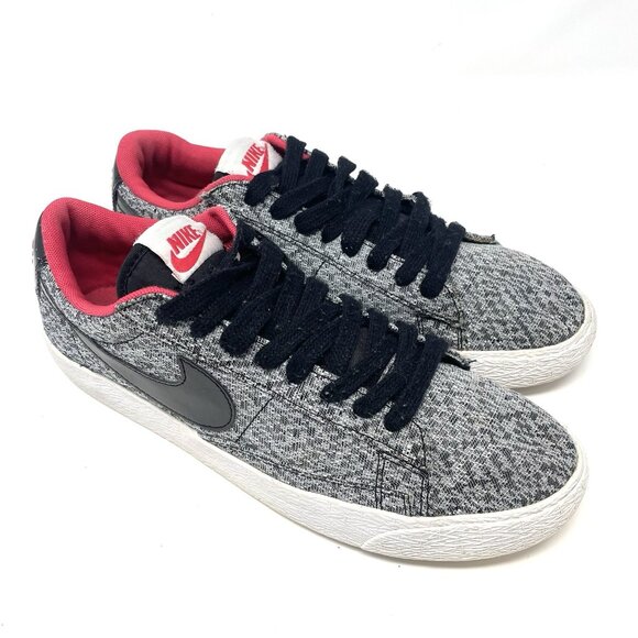 Nike Blazer Low TXT Sneakers Women Size 9.5 Athletic‎ Shoes Black Gray - Picture 6 of 10